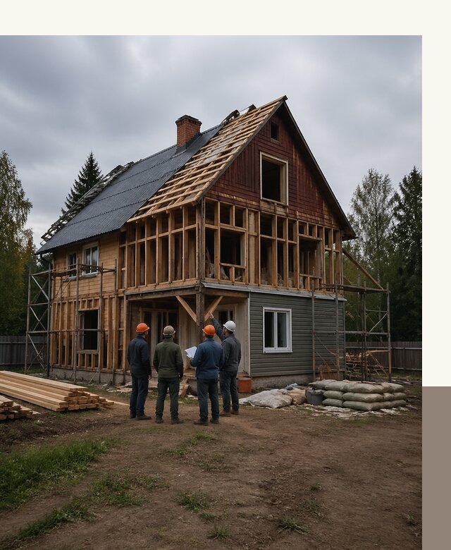 Реконструкция дачного дома в Кисловодске под ключ с проектом